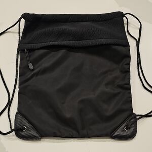 Port Authority Black Drawstring Backpack